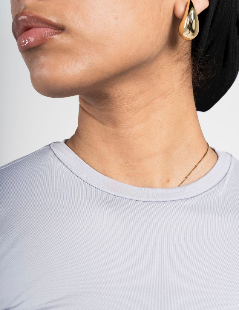 Beyond Women's Light grey Basic long sleeve top - Image 3